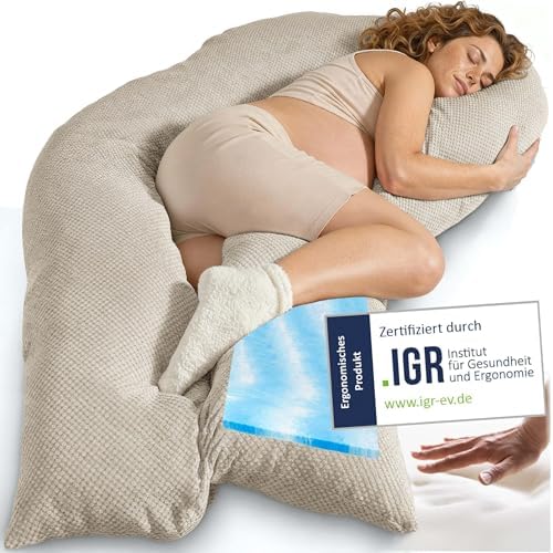Traumreiter Schwangerschaftskissen XXL – Ergonomisches Wendekissen mit Memory Foam für schwangere Mütter, ideal zum Schl