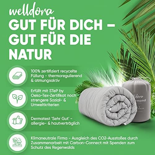 Welldora OPTICLIMA Allergiker Bettdecke 135x200 | 4 Jahreszeiten - Fachärztlich geprüft & Oeko-Tex für besten Schlafkomf