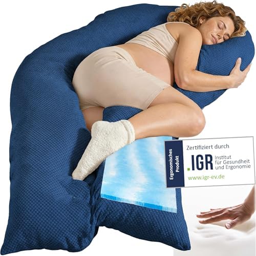 Traumreiter Schwangerschaftskissen XXL – Ergonomisches Wendekissen mit Memory Foam für schwangere Mütter, ideal zum Schl