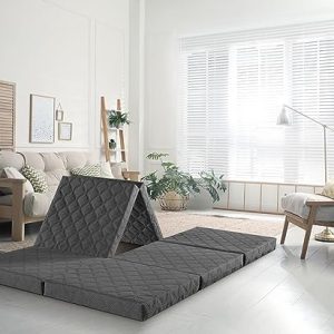 Traumnacht Gästematratze de Luxe 195x140 cm - Öko-Tex zertifiziert für entspannten Schlafbesuch in hellgrau