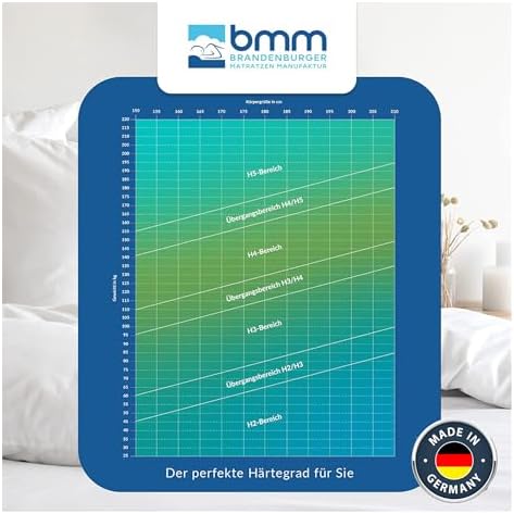 BMM Ortho Medic Taschenfederkernmatratze 80x200 cm H4 – Ergonomisch 7 Zonen für besten Schlafkomfort in Deutschland