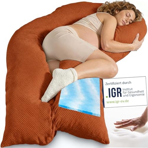 Traumreiter Schwangerschaftskissen XXL – Ergonomisches Wendekissen mit Memory Foam für schwangere Mütter, ideal zum Schl