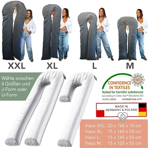 Traumreiter Schwangerschaftskissen XXL – Ergonomisches Wendekissen mit Memory Foam für schwangere Mütter, ideal zum Schl