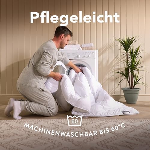 John Cotton Nacht Wolke Bettdecke 135x200 - Allergikerfreundliche Steppdecke aus weicher Microfaser für ganzjährigen Kom