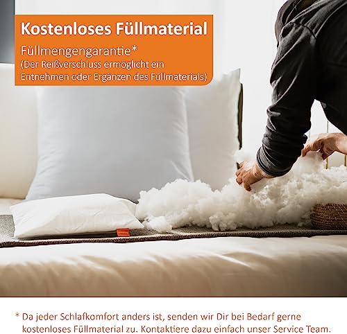 Sleepling Seitenschläferkissen 40x200 cm – Ergonomisches Body Pillow aus 100% Mikrofaser für erholsamen Schlaf, waschbar