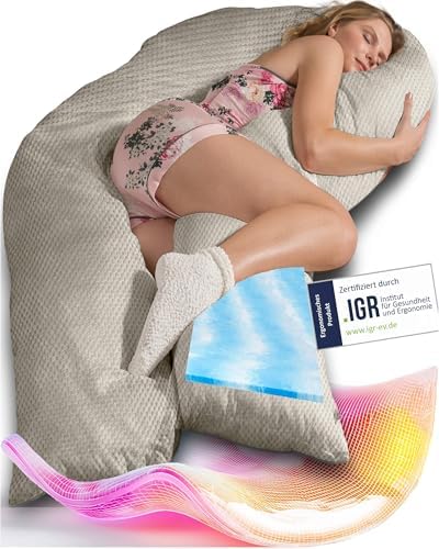Traumreiter Schwangerschaftskissen XXL – Ergonomisches Wendekissen mit Memory Foam für schwangere Mütter, ideal zum Schl