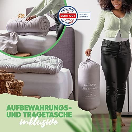 Welldora OPTICLIMA Allergiker Bettdecke 135x200 | 4 Jahreszeiten - Fachärztlich geprüft & Oeko-Tex für besten Schlafkomf