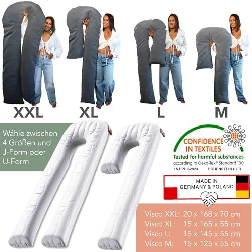 Traumreiter Schwangerschaftskissen XXL – Ergonomisches Wendekissen mit Memory Foam für schwangere Mütter, ideal zum Schl