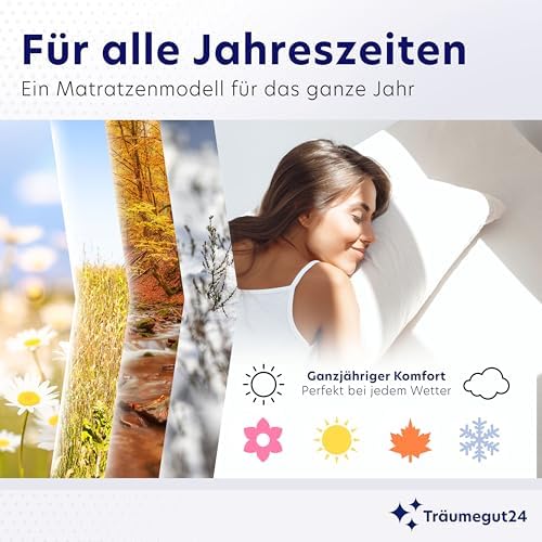 Träumegut24 AquaFlex 7-Zonen Matratze 90x200 cm | Ergonomisch & hypoallergen | Waschbarer Bezug für optimalen Schlafkomf