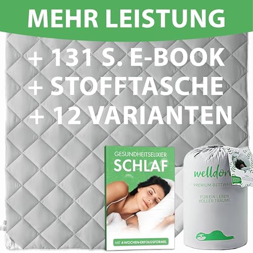 Welldora OPTICLIMA Allergiker Bettdecke 135x200 | 4 Jahreszeiten - Fachärztlich geprüft & Oeko-Tex für besten Schlafkomf
