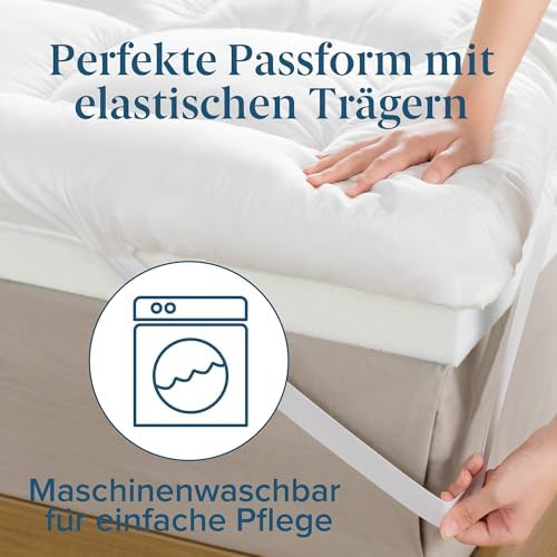 Zinus Matratzen Topper 140x200 cm - 10 cm Memory-Schaum, atmungsaktiver Bezug für optimalen Schlafkomfort